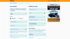 Formulário de Registro Rápido do Betfair Casino