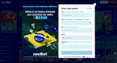 Registro no site oficial do Novibet Casino